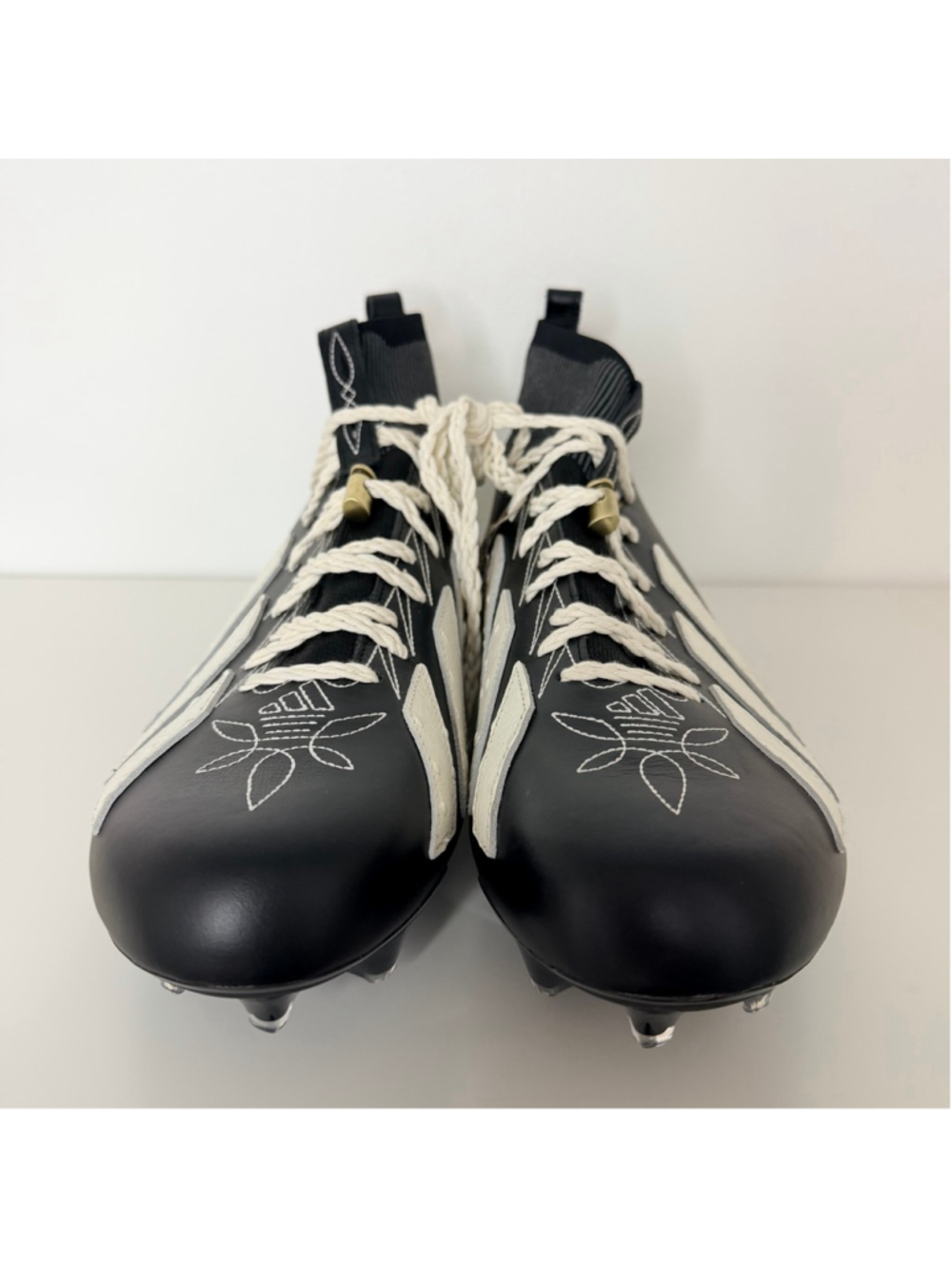 Adidas New Adizero Impact+ Football Cleats Men's Size 15 Black White Primeknit - Picture 2 of 12